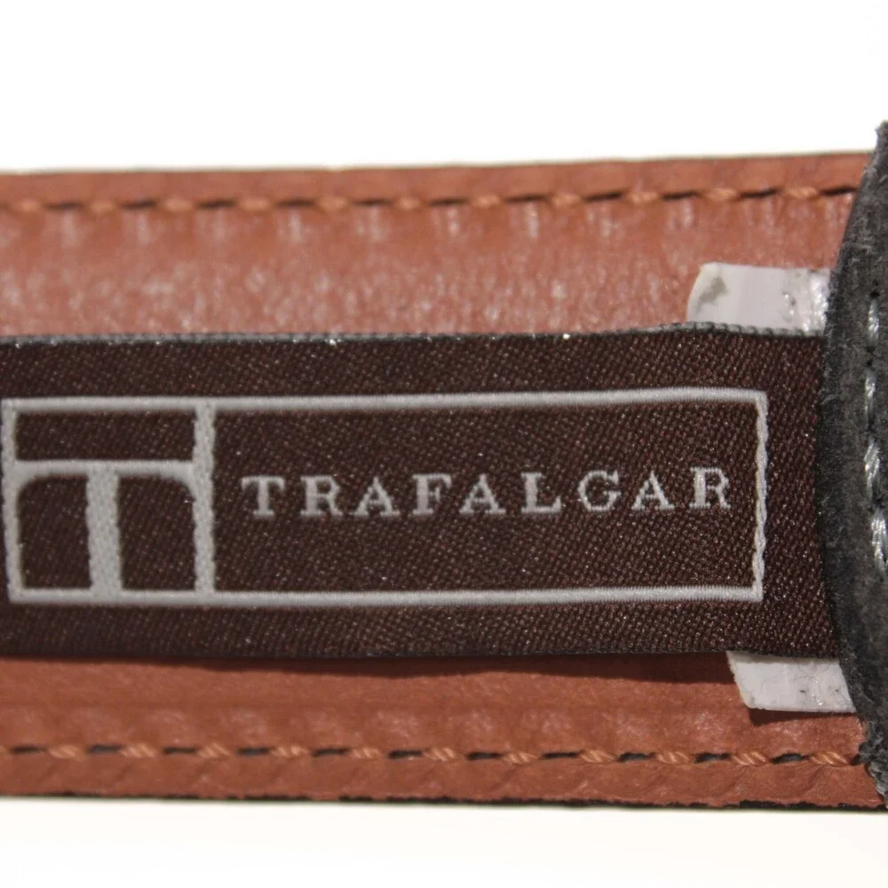 Trafalgar NWT Classic Belt Size 85 (34) in Solid Gray Suede Leather